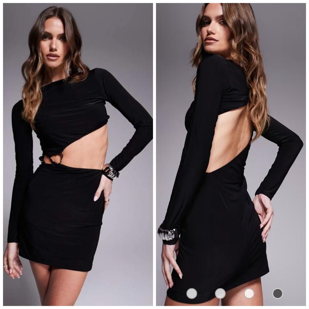 ASOS Black Backless Dress